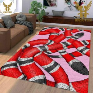Gucci Snake Mix Pink Luxury Brand Carpet Rug Limited Edition