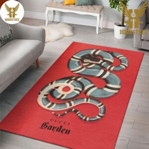 Gucci Snake Mix Red Color Luxury Brand Carpet Rug Limited Edition