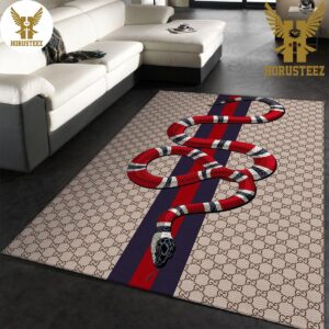 Gucci Snake Red Blue Luxury Brand Area Rugs Living Room Carpet