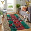 Gucci Snake Red Rose Luxury Brand Carpet Rug Limited Edition