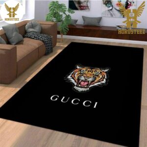 Gucci Tiger Black Luxury Brand Carpet Rug Limited Edition