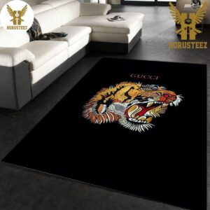 Gucci Tiger Printing Mix Black Color Luxury Brand Carpet Rug Limited Edition