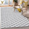 Gucci White Mix Black Logo Luxury Brand Carpet Rug Limited Edition