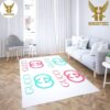 Gucci White Mix Green Logo Luxury Brand Carpet Rug Limited Edition