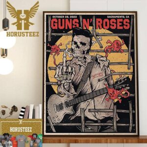 Guns N Roses Power Trip October 8th 2023 at Sacramento California Home Decor Poster Canvas