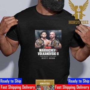 Islam Makhachev Vs Alexander Volkanovski at UFC 294 For Lightweight Title Bout Unisex T-Shirt