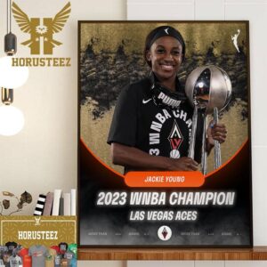 Jackie Young x Las Vegas Aces 2023 WNBA Champion Home Decor Poster Canvas