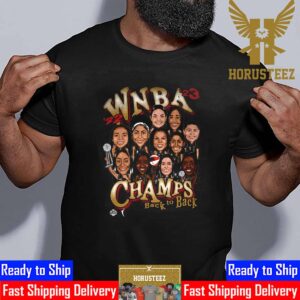 Las Vegas Aces Back-To-Back WNBA Finals Champions Roster Authentic T-Shirt