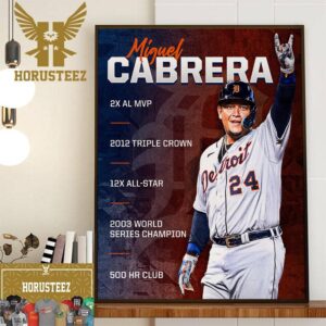 Legendary Career Of Miguel Cabrera Officially Comes To An End Home Decor Poster Canvas