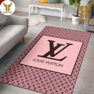 Louis Vuitton Black Pink Luxury Brand Carpet Rug Limited Edition