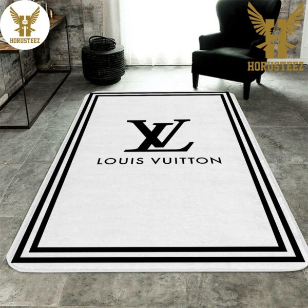 Louis Vuitton Black White Luxury Brand Carpet Rug Limited Edition ...