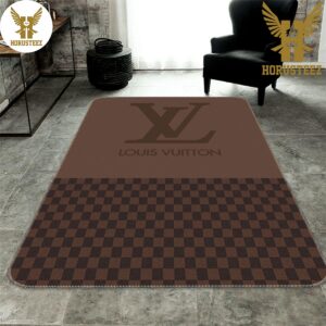 Louis Vuitton Dark Brown Luxury Brand Carpet Rug Limited Edition