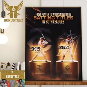 Luis Arraez Is The First Player To Win Consecutive Batting Titles In Both Leagues Home Decor Poster Canvas