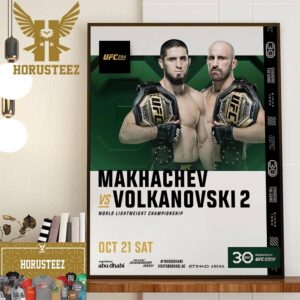 Makhachev Vs Volkanovski 2 For World Lightweight Championship At UFC 294 Home Decor Poster Canvas