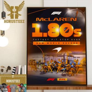 McLaren F1 Team New World Record For The Fastest Pit Stop Ever Home Decor Poster Canvas