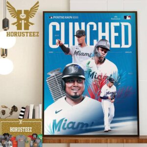 Miami Marlins Clinched MLB Postseason 2023 Home Decor Poster Canvas