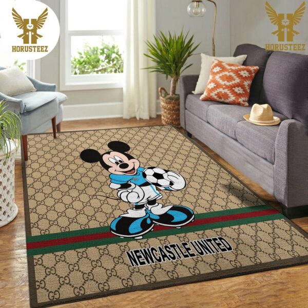 Newcastle United Gucci Mickey Luxury Brand Rug Living Room Rug Home Decor Floor Decor