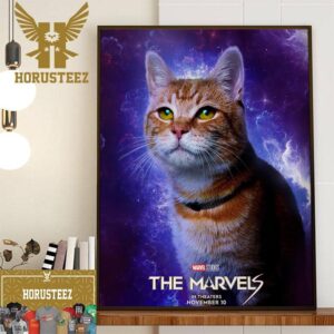 Official Poster For Goose the Flerken In The Marvels Movie Of Marvel Studios Home Decor Poster Canvas