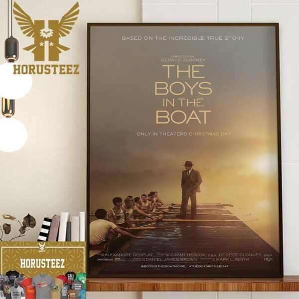 Official Poster For The Boys In The Boat of George Clooney Home Decor Poster Canvas