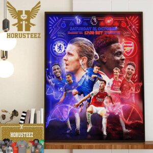 Official Poster Match For Chelsea vs Arsenal On Premier League Home Decor Poster Canvas