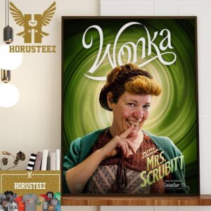 Olivia Coleman as Mrs Scrubbit in Wonka Movie Home Decor Poster Canvas