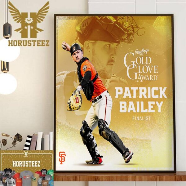 Patrick Bailey 2023 Rawlings Gold Glove Award Finalist Home Decor Poster Canvas