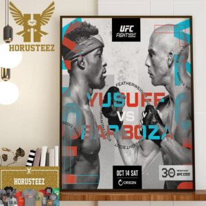 Sodiq Yusuff Vs Edson Barboza For Featherweight Fight Week at UFC Vegas 81 Home Decor Poster Canvas
