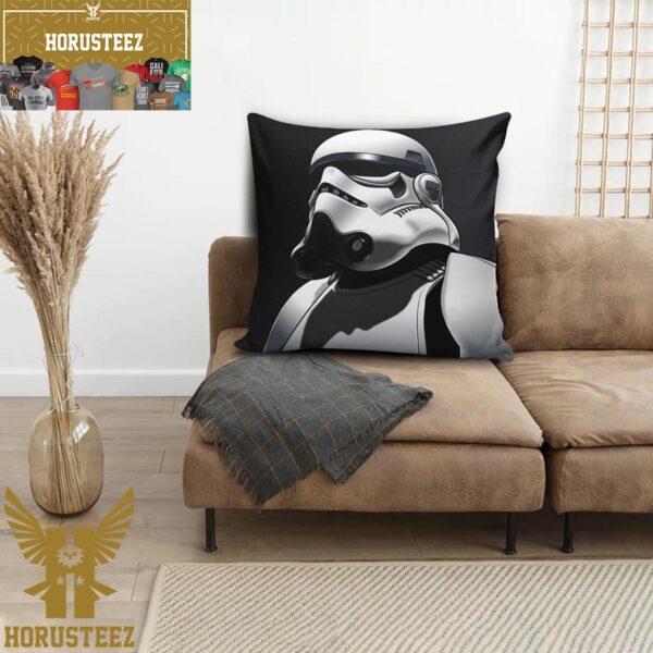 Star Wars Bad Ass Stormtrooper In Black Background Decorative Pillow