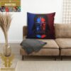 Star Wars Funny Darth Vader Using The Force In Yellow Background Pillow