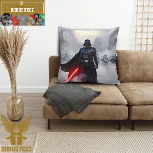 Star Wars Darth Vader Leeding Stromtrooper Army In The Snow Battlefield Decorative Pillow
