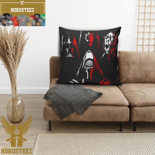 Star Wars Four The Sith Red And White Art In Black Background Throw Pillow Case