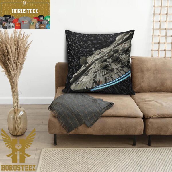 Star Wars Millennium Falcon Flying In The Space Pillow