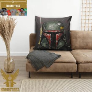 Star Wars Paiting Damaged Boba Fett Helmet Pillow