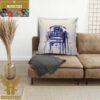 Star Wars RB-8 Cute Colorful Art In Black Background Pillow