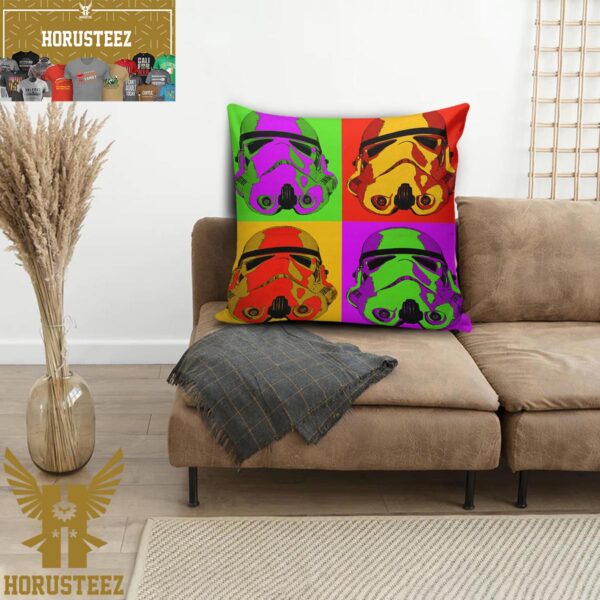 Star Wars Stormtrooper Retro Disco Vibe Colorful Pillow