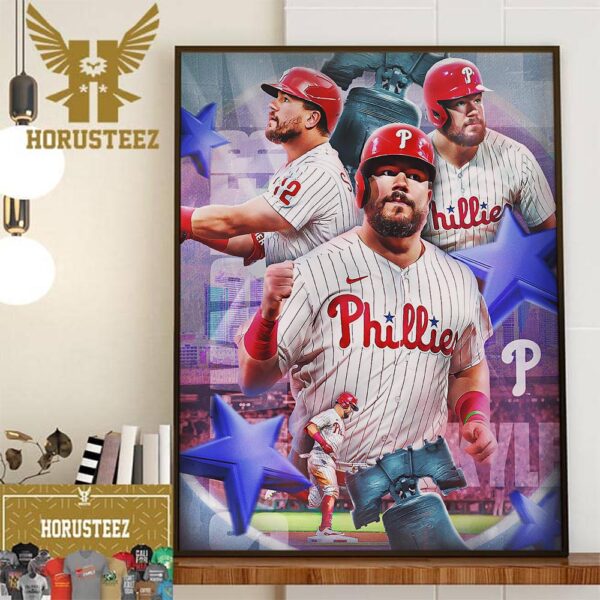 The First-Pitch Home Run at MLB Postseason For Kyle Schwarber Philadelphia Phillies Home Decor Poster Canvas