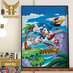The Full Artwork For The Sonic Superstars Reversible Cover Home Decor Poster Canvas