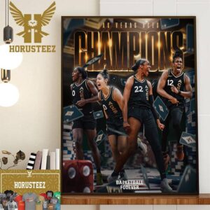 The Las Vegas Aces Defeat The New York Liberty To Win Back-To-Back 2022 2023 WNBA Champions Titles Home Decor Poster Canvas