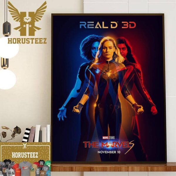 The Marvels Movie Of Marvel Studios RealD 3D Poster Home Decor Poster Canvas