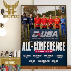 2023 CUSA Mens Cross Country All-Conference Third Team Home Decor Poster Canvas