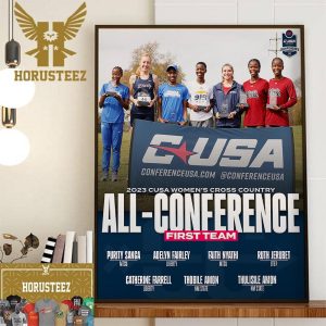 2023 CUSA Womens Cross Country All-Conference First Team Home Decor Poster Canvas