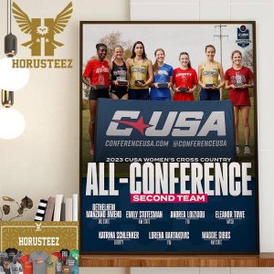 2023 CUSA Womens Cross Country All-Conference Second Team Home Decor Poster Canvas