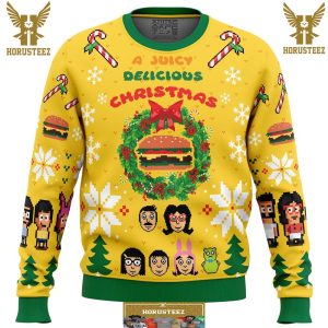 A Juicy Delicious Christmas Bobs Burgers Gifts For Family Christmas Holiday Ugly Sweater