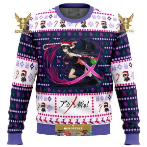 Akame Ga Kill Akame Christmas Attack Gifts For Family Christmas Holiday Ugly Sweater