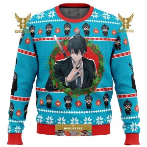 Aki Chainsaw Man Gifts For Family Christmas Holiday Ugly Sweater