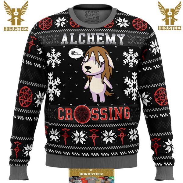 Alchemy Crossing Fullmetal Alchemist Gifts For Family Christmas Holiday Ugly Sweater