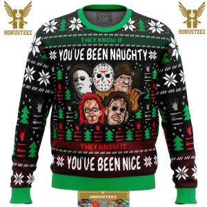 An Ugly Slasher Horror Movie Gifts For Family Christmas Holiday Ugly Sweater