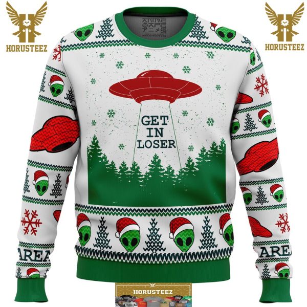 Area 51 Get In Loser Gifts For Family Christmas Holiday Ugly Sweater