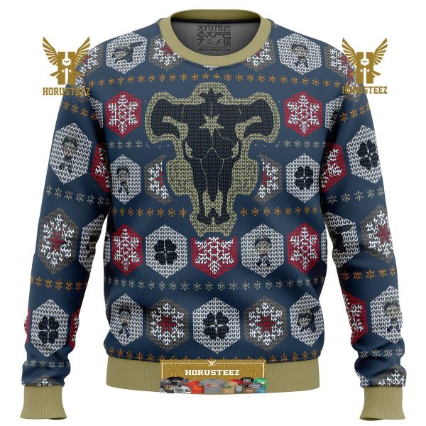 Asta Black Clover Gifts For Family Christmas Holiday Ugly Sweater