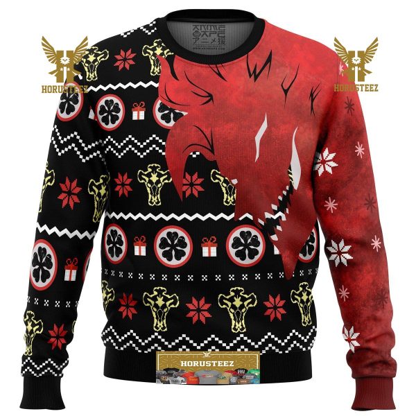 Asta Demon Black Clover Gifts For Family Christmas Holiday Ugly Sweater